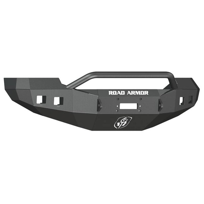 Road Armor 605R4B Stealth Winch Front Bumper w/ Pre-Runner Guard and Square Light Holes for Ford F250/F350/F450/Excursion 2005-2007