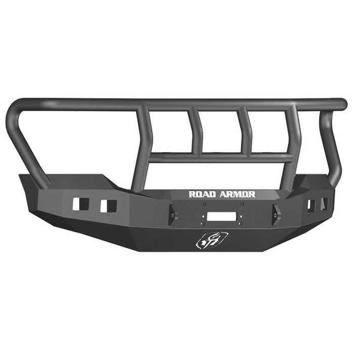 Road Armor 611R2B Stealth Winch Front Bumper w/ Titan II Guard and Square Light Holes for Ford F250/F350 2011-2016