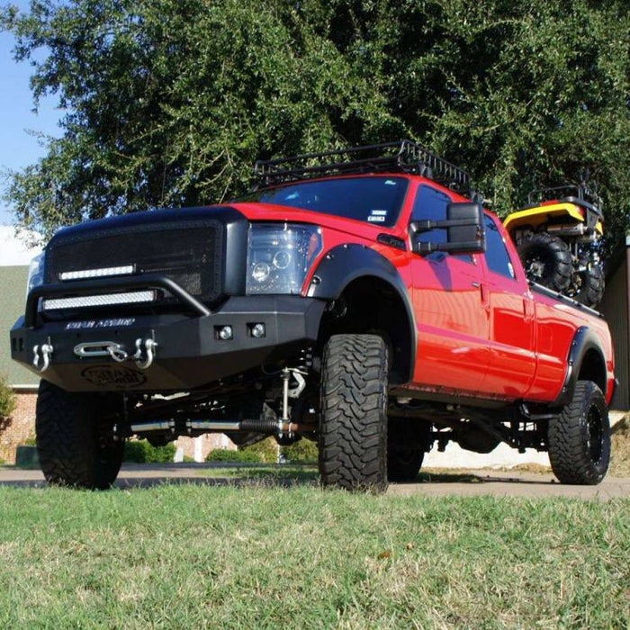 Road Armor 611R4B Stealth Winch Front Bumper w/ Pre-Runner Guard and Square Light Holes for Ford F250/F350 2011-2016