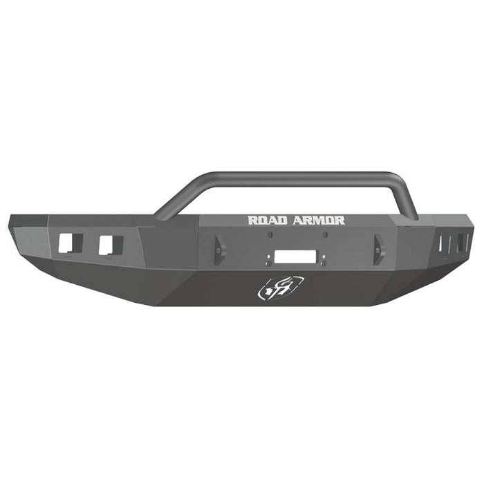 Road Armor 914R4B Stealth Winch Front Bumper w/ Pre-Runner Guard and Square Light Holes for Toyota Tundra 2014-2021