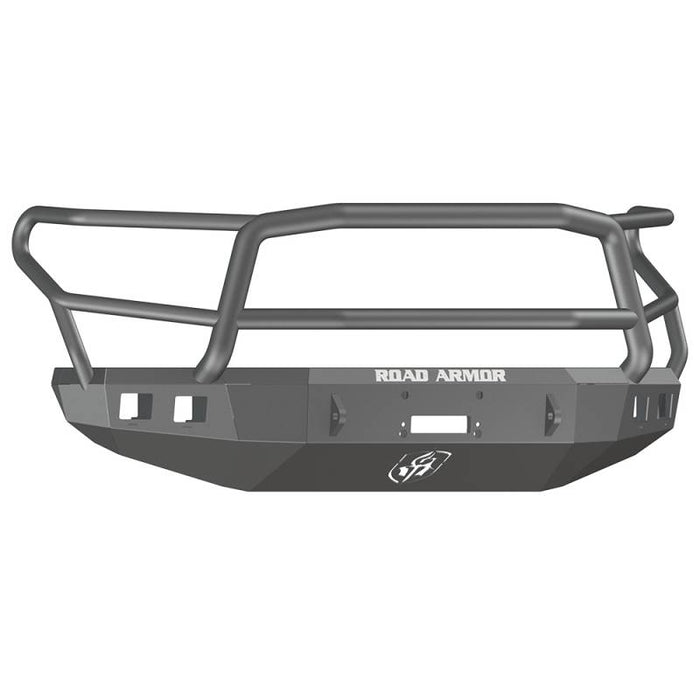 Road Armor 914R5B Stealth Winch Front Bumper w/ Lonestar Guard and Square Light Holes for Toyota Tundra 2014-2021