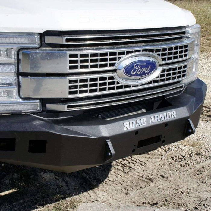 Road Armor 617F0B Stealth Winch Front Bumper w/ Square Light Holes for Ford F250/F350 2017-2022