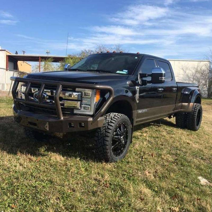 Road Armor 617F2B Stealth Winch Front Bumper w/ Titan II Guard and Square Light Holes for Ford F250/F350 2017-2022