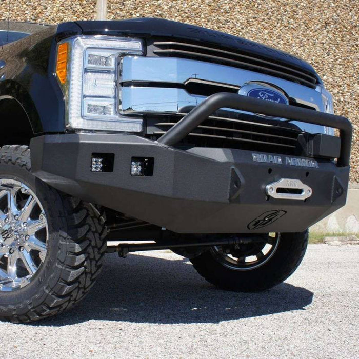 Road Armor 617F4B Stealth Winch Front Bumper w/ Pre-Runner Guard and Square Light Holes for Ford F250/F350 2017-2022