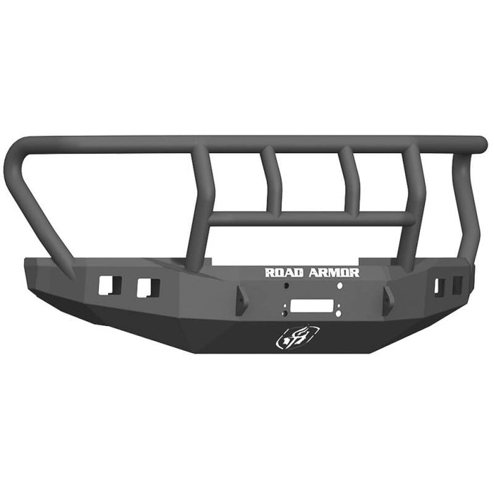 Road Armor 61742B Stealth Winch Front Bumper w/ Titan II Guard and Square Light Holes for Ford F450/F550 2017-2018