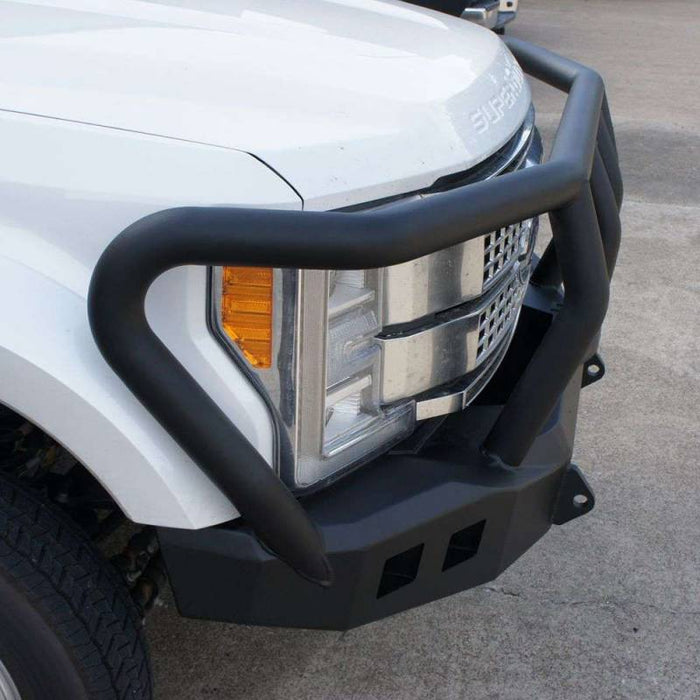 Road Armor 61742B Stealth Winch Front Bumper w/ Titan II Guard and Square Light Holes for Ford F450/F550 2017-2018