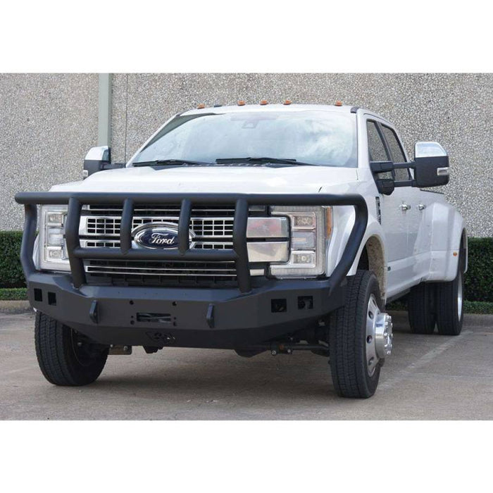 Road Armor 61742B Stealth Winch Front Bumper w/ Titan II Guard and Square Light Holes for Ford F450/F550 2017-2018