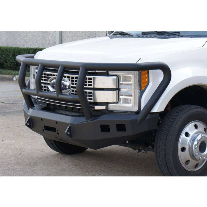 Road Armor 61742B Stealth Winch Front Bumper w/ Titan II Guard and Square Light Holes for Ford F450/F550 2017-2018