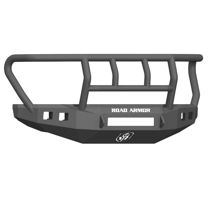 Road Armor 61742B-NW Stealth Non-Winch Front Bumper w/ Titan II Guard and Square Light Holes for Ford F450/F550 2017-2018