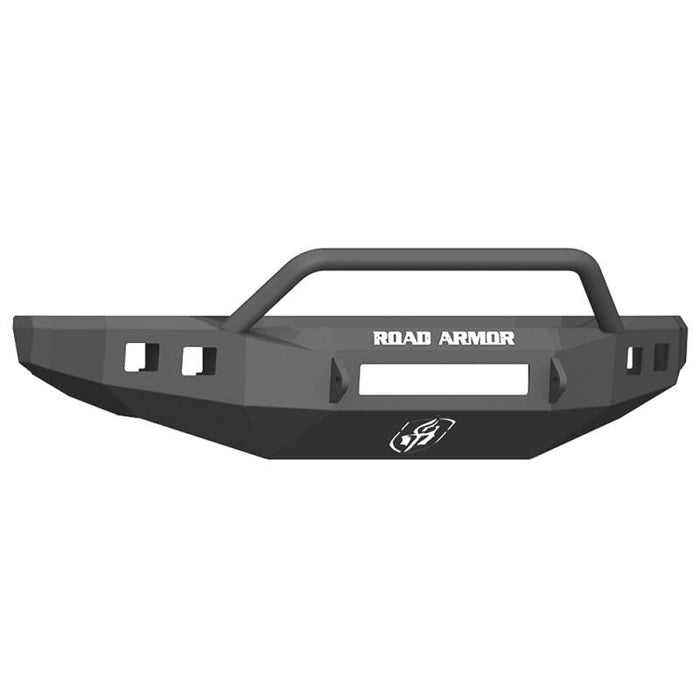 Road Armor 61744B-NW Stealth Non-Winch Front Bumper w/ Pre-Runner Guard and Square Light Holes for Ford F450/F550 2017-2018