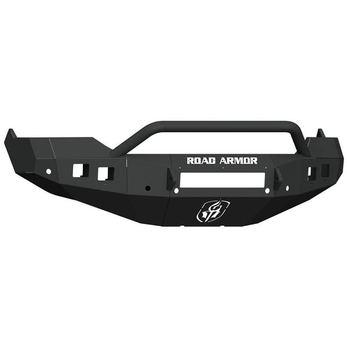 Road Armor 413F4B-NW Stealth Non-Winch Front Bumper w/ Pre-Runner Guard and Square Light Holes for Dodge Ram 1500 2013-2018