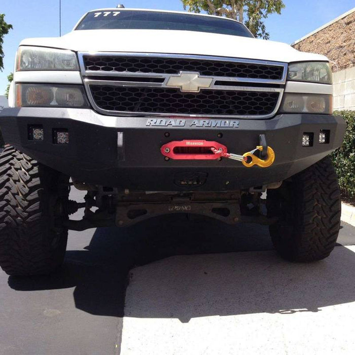 Road Armor 370R0B Stealth Winch Front Bumper w/ Square Light Holes for Chevy Silverado 2500HD/3500 2003-2006