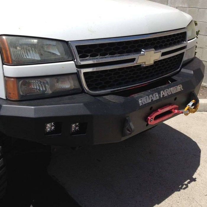 Road Armor 370R0B Stealth Winch Front Bumper w/ Square Light Holes for Chevy Silverado 2500HD/3500 2003-2006