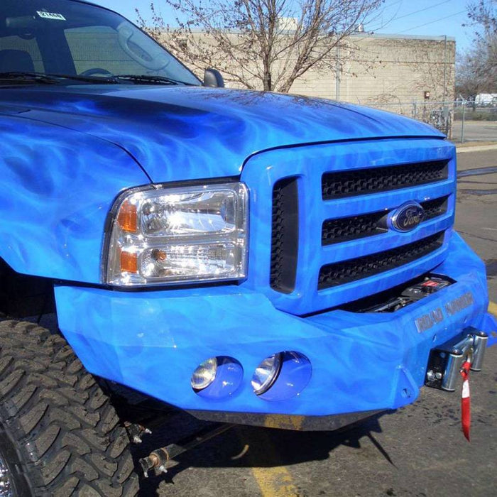 Road Armor 66000B Stealth Winch Front Bumper w/ Round Light Holes for Ford F250/F350/F450/Excursion 1999-2004