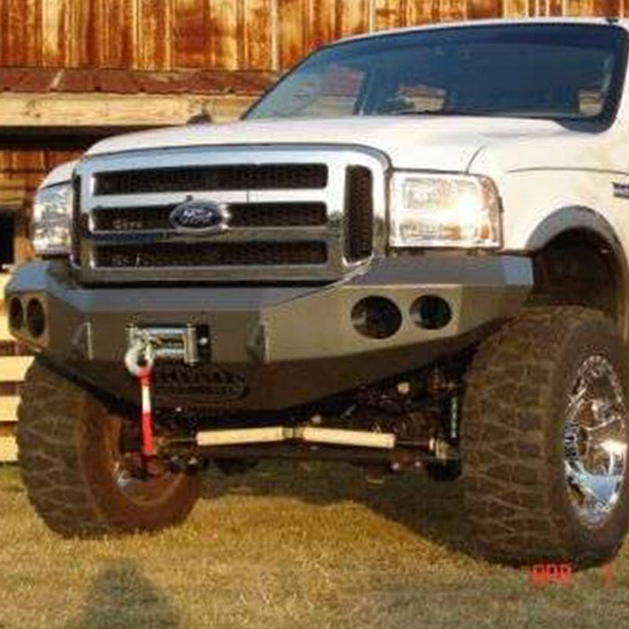 Road Armor 66000B Stealth Winch Front Bumper w/ Round Light Holes for Ford F250/F350/F450/Excursion 1999-2004