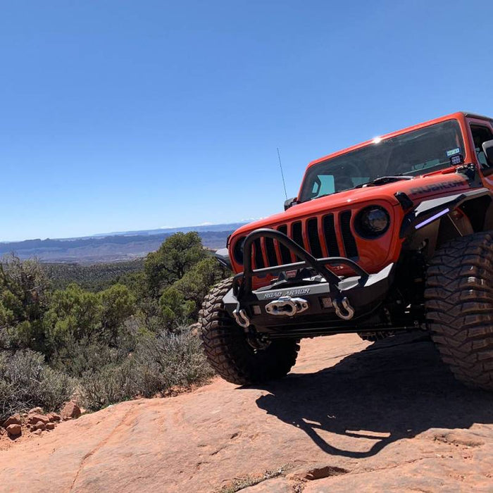 Road Armor 5182F5B Stealth Mid Width Winch Front Bumper w/ Stinger Guard for Jeep Wrangler JL 2018-2022