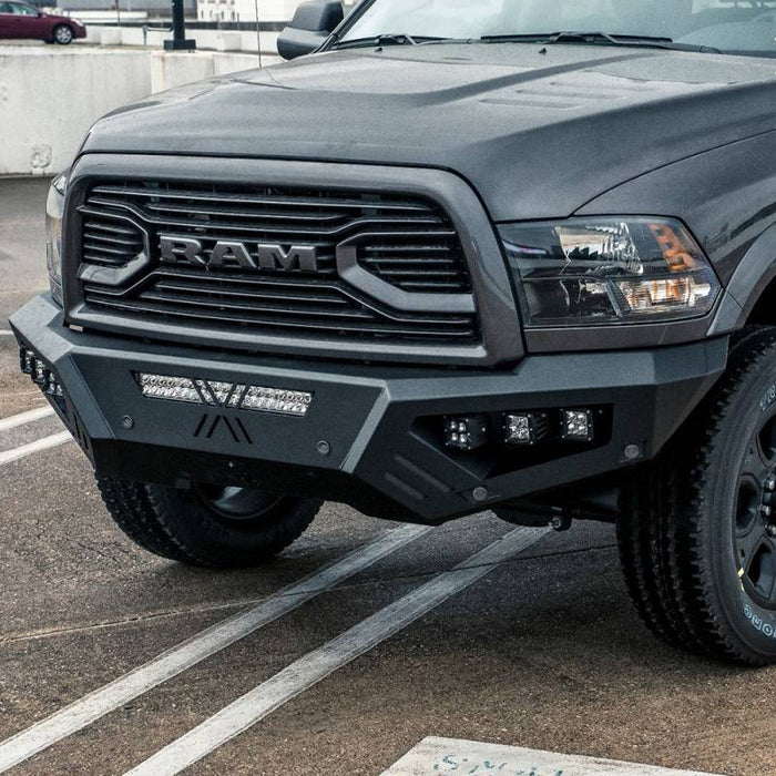 Road Armor 4162XF0B Spartan Non-Winch Front Bumper w/ Sensor Holes for Dodge Ram 2500/3500 2016-2018