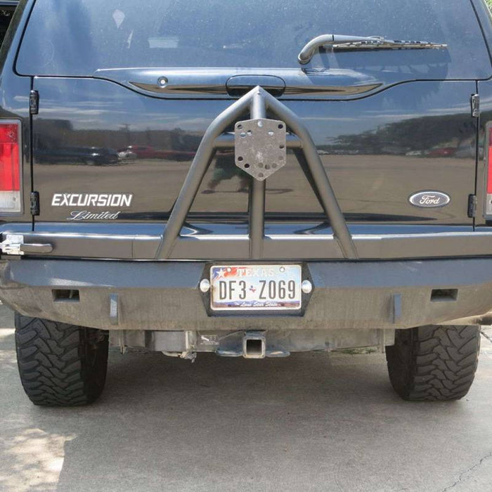 Road Armor 61208B Stealth Winch Rear Bumper w/ Tire Carrier for Ford Excursion 1999-2007