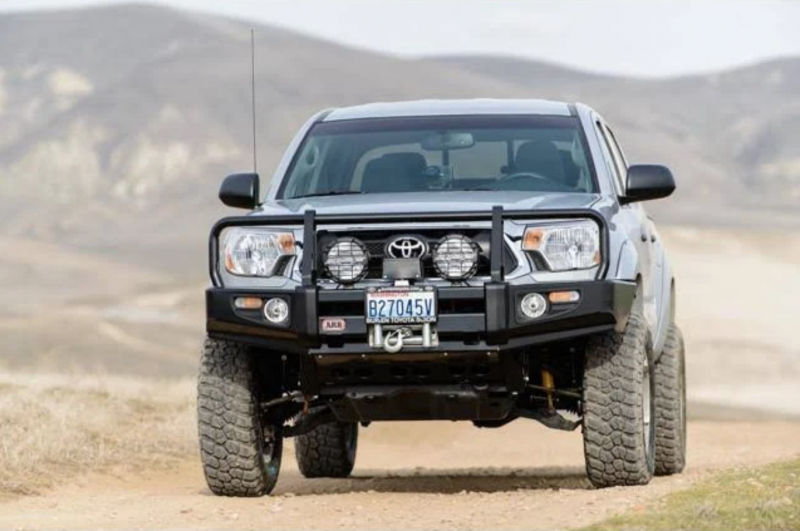 ARB 3423140 Toyota Tacoma 2012-2015 Deluxe Front Bumper Winch Ready with Grille Guard, Black Powder Coat ...