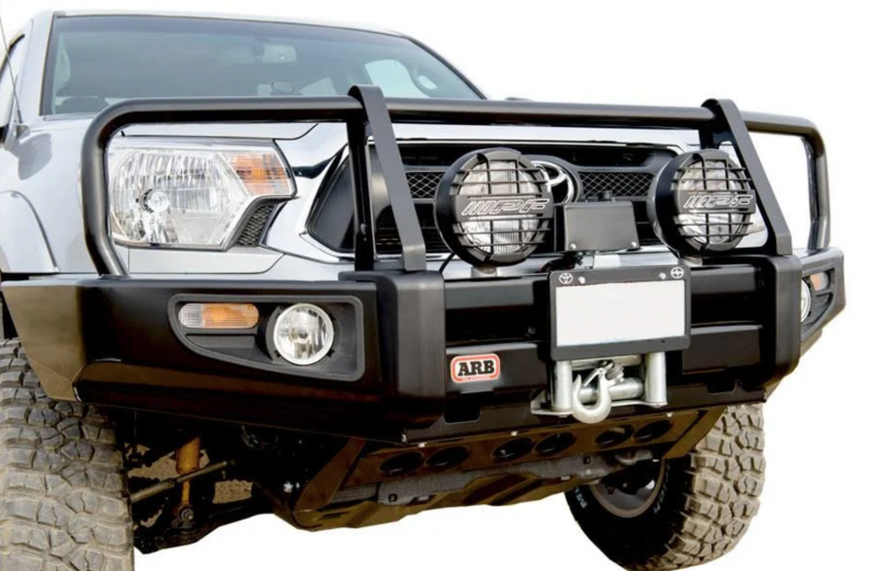 ARB 3423140 Toyota Tacoma 2012-2015 Deluxe Front Bumper Winch Ready with Grille Guard, Black Powder Coat ...