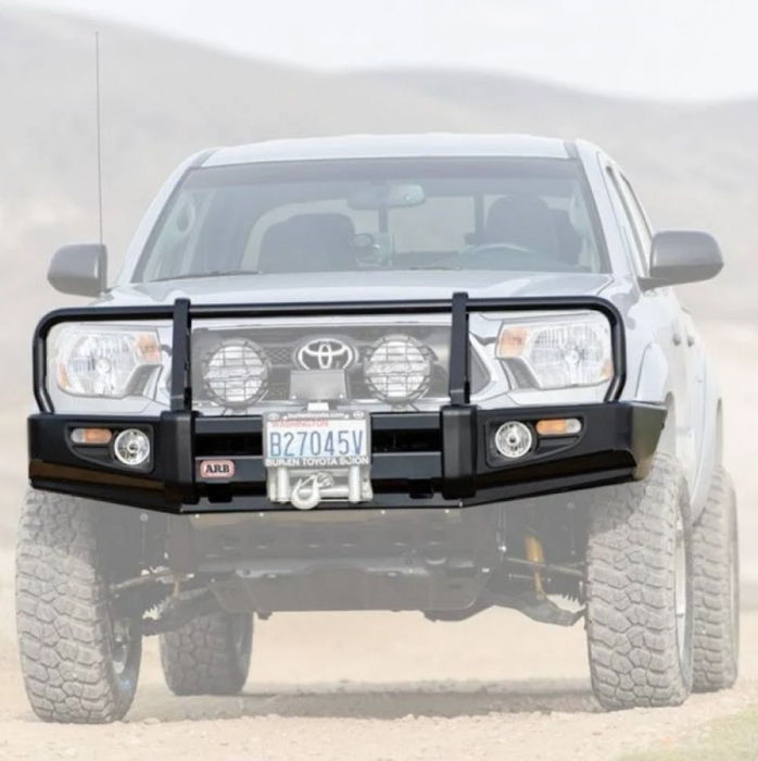 ARB 3423140 Toyota Tacoma 2012-2015 Deluxe Front Bumper Winch Ready with Grille Guard, Black Powder Coat ...