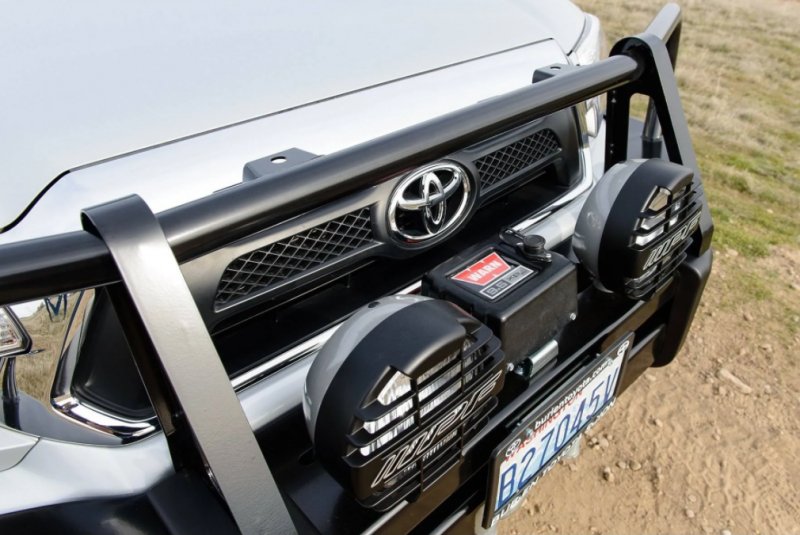 ARB 3423140 Toyota Tacoma 2012-2015 Deluxe Front Bumper Winch Ready with Grille Guard, Black Powder Coat ...