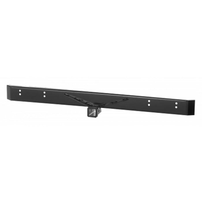 Warrior 510 Standard Rear Bumper w/ 2" Receiver for Jeep Wrangler YJ 1987-1996 - Black Powder Coat