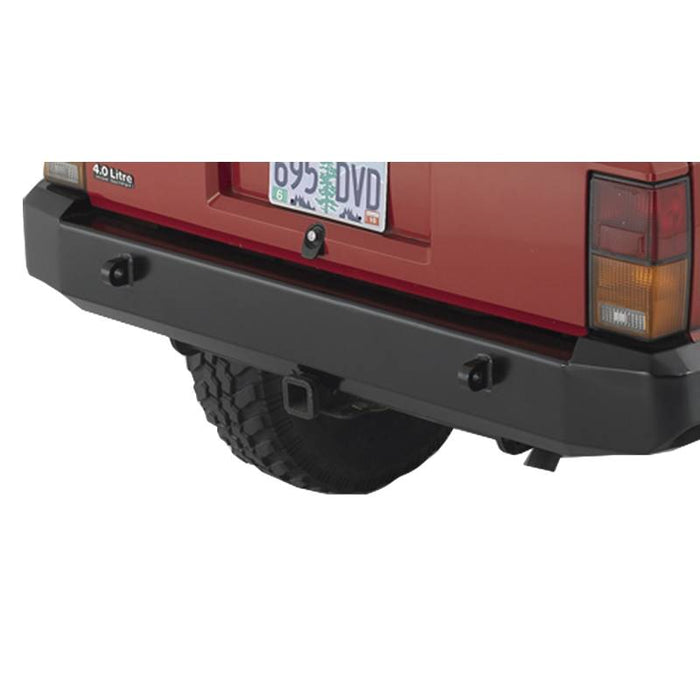 Warrior 568 Rock Crawler Rear Bumper w/ D-Rings Mount for Jeep Cherokee XJ 1997-2001 - Black Powder Coat