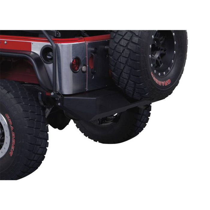 Warrior 592 Rock Crawler Rear Bumper for Jeep Wrangler JK 2007-2018 - Black Powder Coat