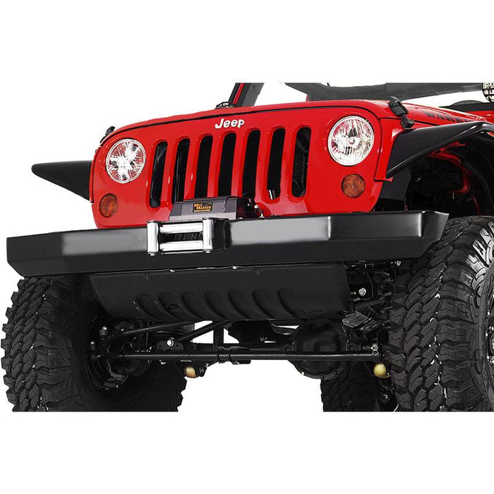 Warrior 595 Winch Rock Crawler Front Bumper for Jeep Wrangler JK 2007-2018 - Black Powder Coat