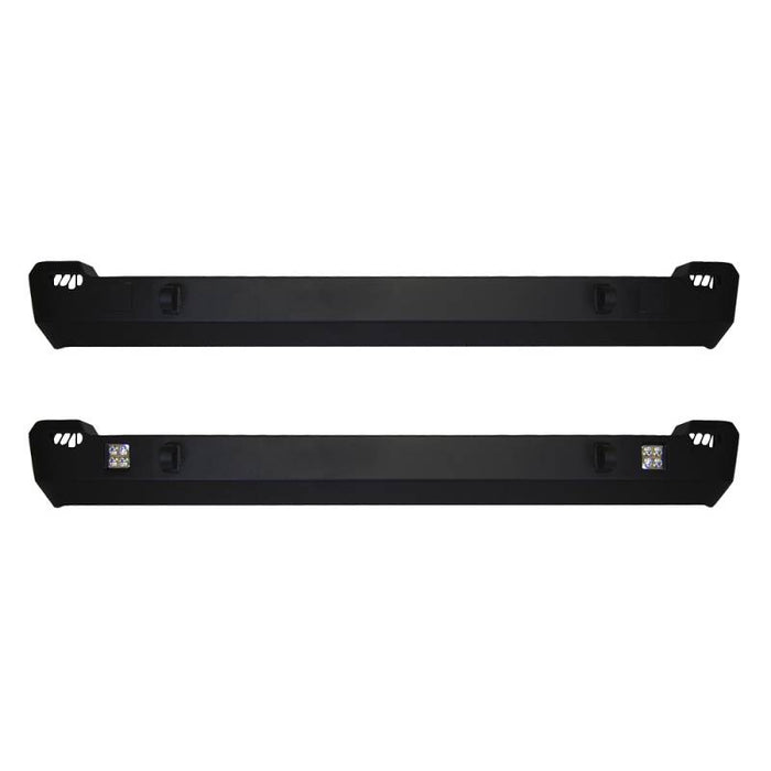 Warrior 663 Contour Rear Bumper w/ LED Cutouts and D-Rings Mount for Jeep Cherokee XJ 1984-2001 - Black Powder Coat