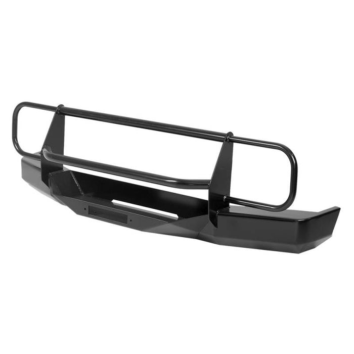 Warrior 56054 Winch Rock Crawler Front Bumper w/ Brush Guard for Jeep Cherokee XJ 1984-2001 - Black Powder Coat