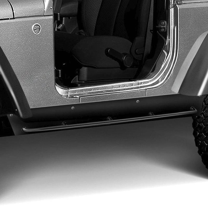 Warrior 91895 Rock Sliders w/ Step Bar for Jeep Wrangler LJ 2004-2006 - Black Powder Coat