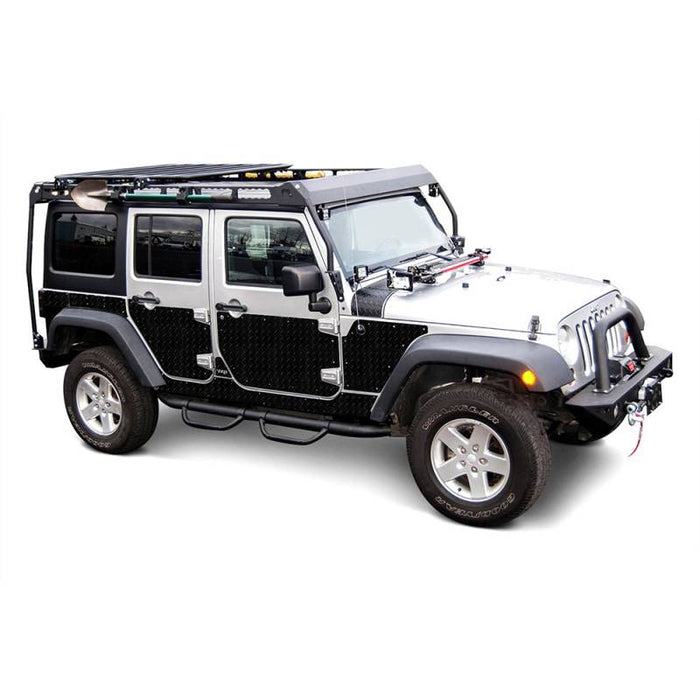 Warrior 941PC 4-Door Full Side Armor for Jeep Wrangler JK 2007-2018 - Black Powder Coat