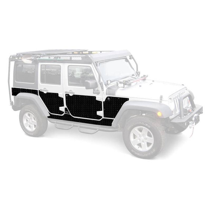 Warrior 941PC 4-Door Full Side Armor for Jeep Wrangler JK 2007-2018 - Black Powder Coat