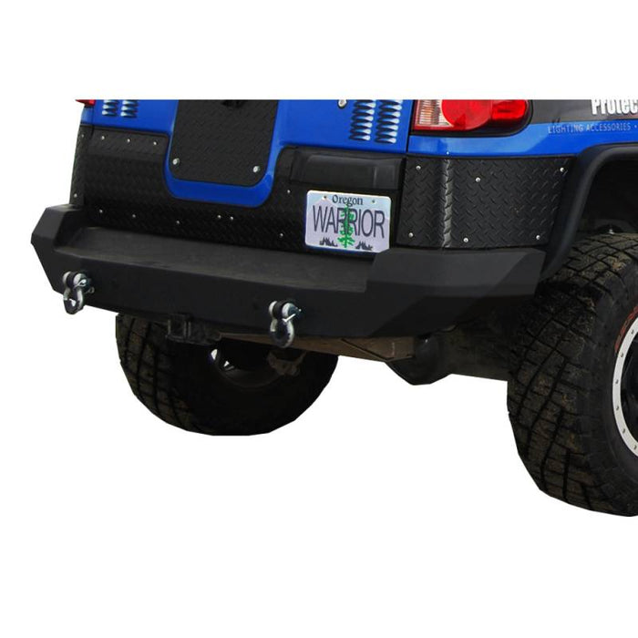 Warrior 3550 Rear Bumper w/ D-Ring Mounts for Toyota FJ Cruiser 2007-2014 - Black Powder Coat