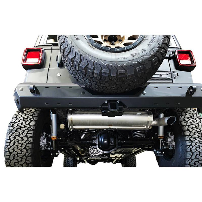 Warrior 6550 MOD Rear Bumper for Jeep Wrangler JL 2018-2021 - Black Powder Coat