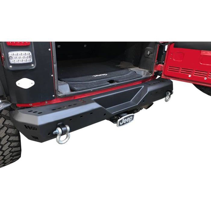 Warrior 6590 MOD Rear Bumper for Jeep Wrangler JK 2007-2018 - Black Powder Coat