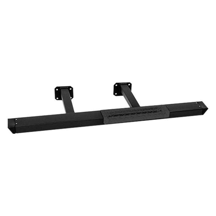 Warrior 7492 Rock Bar w/ Black Diamond Tread Step Insert for Jeep Wrangler YJ 1987-1996 - Black Powder Coat