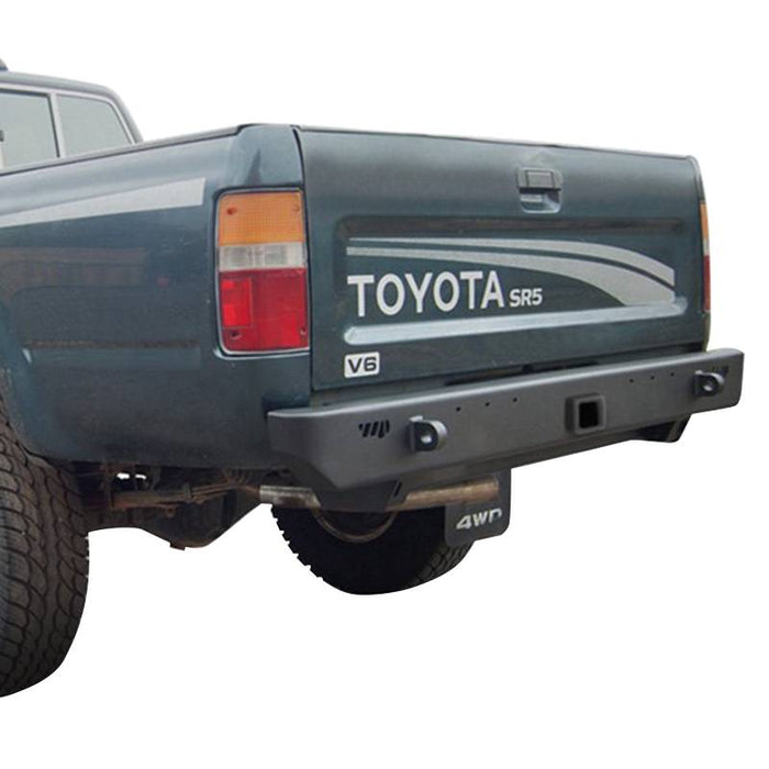 Warrior 53566 Rear Bumper w/ Receiver Hitch for Toyota Pickup 1989-1995 - Black Powder Coat