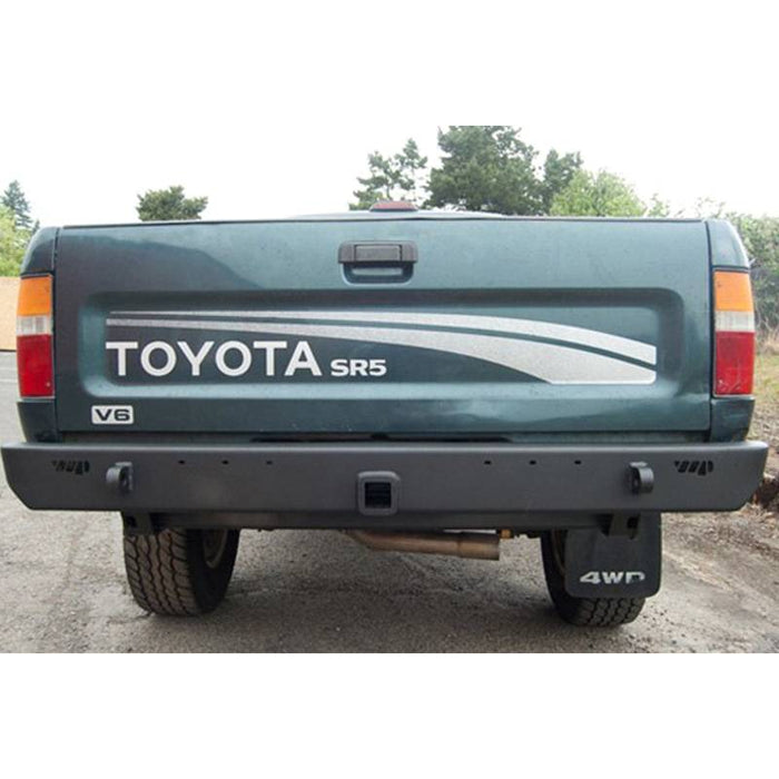 Warrior 53566 Rear Bumper w/ Receiver Hitch for Toyota Pickup 1989-1995 - Black Powder Coat