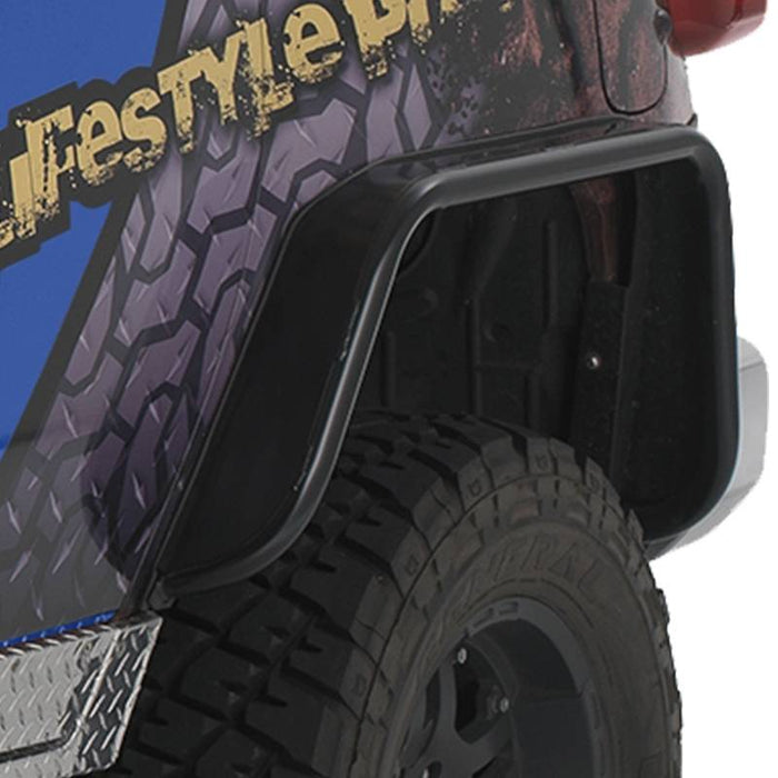 Warrior S3002 Rear Tube Fender Flares for Toyota FJ Cruiser 2007-2014 - Black Powder Coat