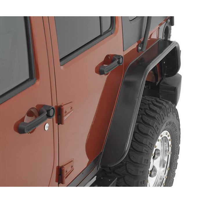 Warrior S7316 6.5" Front Tube Fender Flares for Jeep Wrangler JK 2007-2018 - Black Powder Coat