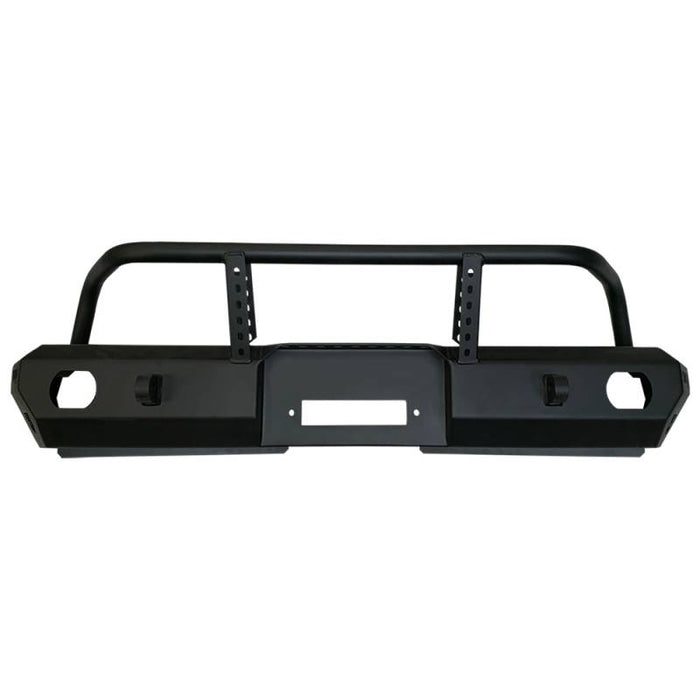 Warrior 6578 Winch MOD Series Mid Width Front Bumper w/ Brush Guard for Jeep Wrangler JK 2007-2018 - Black Powder Coat