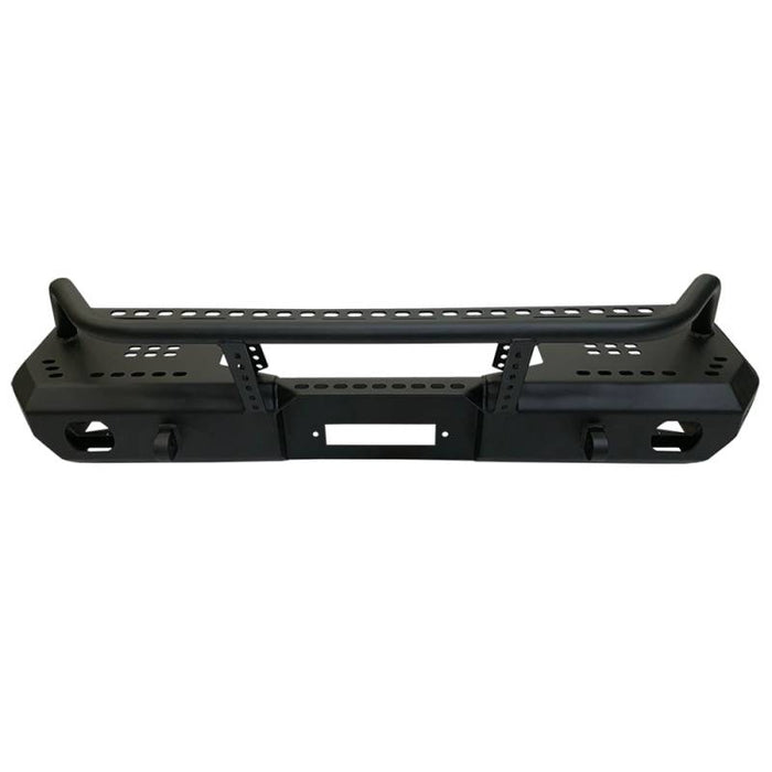 Warrior 6578 Winch MOD Series Mid Width Front Bumper w/ Brush Guard for Jeep Wrangler JK 2007-2018 - Black Powder Coat