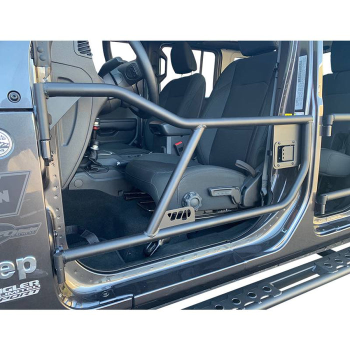 Warrior 6773 Front Adventure Tube Doors for Jeep Wrangler JL/Gladiator JT 2018-2022 - Black Powder Coat