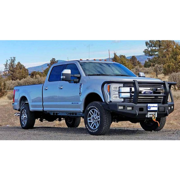 TrailReady 12395G Winch Front Bumper w/ Full Guard and Adaptive Cruise for Ford F450/F550 2017-2020