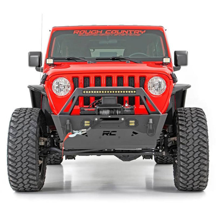 Rough Country 10597A Trail Front Bumper w/ Stubby Bar for Jeep Gladiator JT/ Wrangler JK/JL 2007-2022