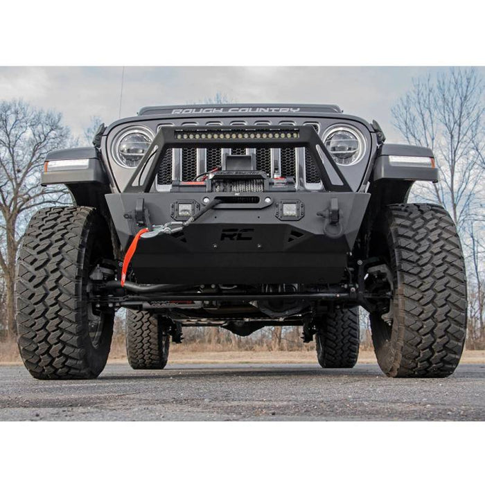 Rough Country 10597A Trail Front Bumper w/ Stubby Bar for Jeep Gladiator JT/ Wrangler JK/JL 2007-2022