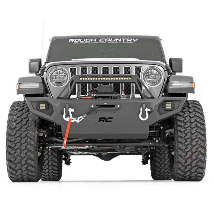 Rough Country 10585 Full Width Trail Front Bumper for Jeep Gladiator JT/ Wrangler JK/JL 2007-2022